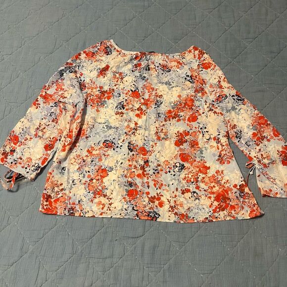 Zac & Rachel Floral Blouse – Petite Large PL Long Sleeve Top - Picture 7 of 7